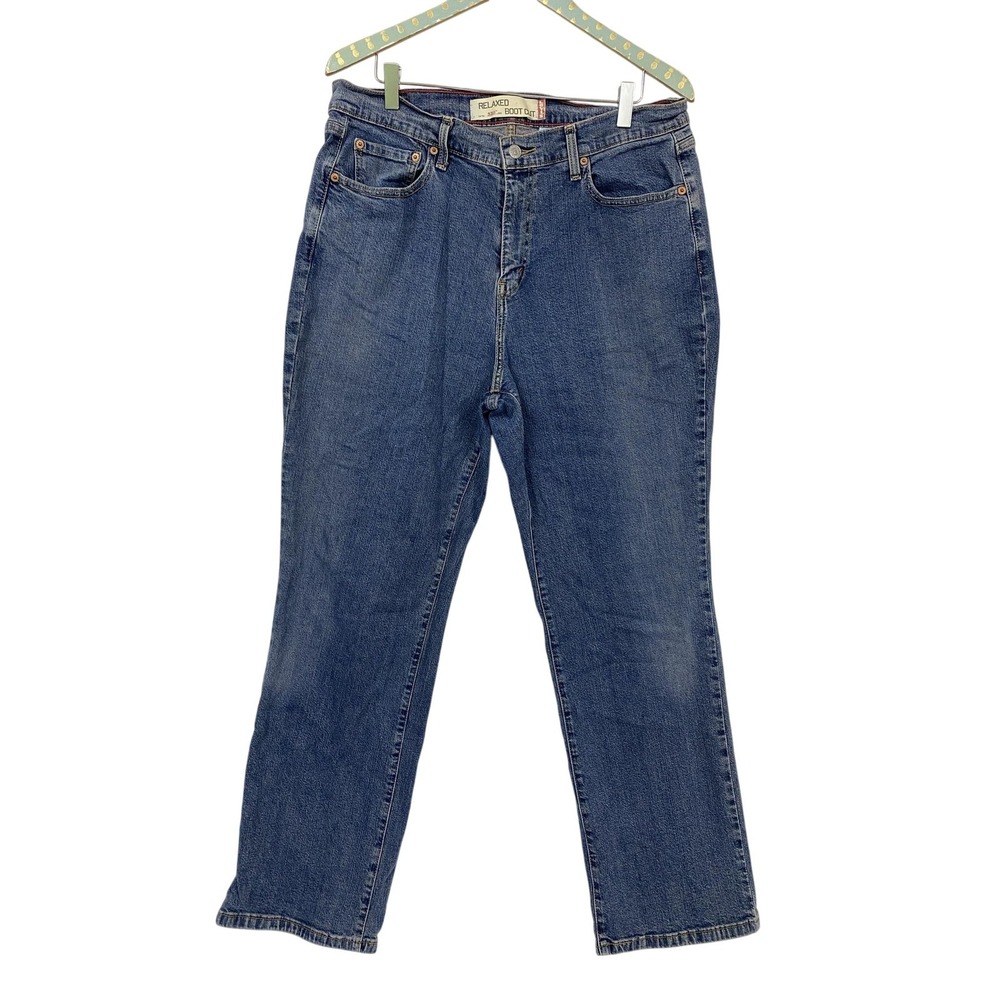 Levis 550 Relaxed Bootcut Jeans Womens 18M Blue High Rise Stretch 36x31